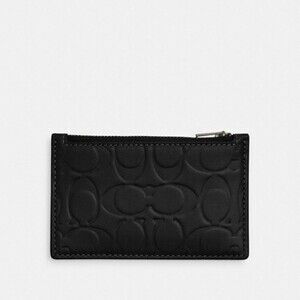 COACH Zip Card Case In Signature Leather